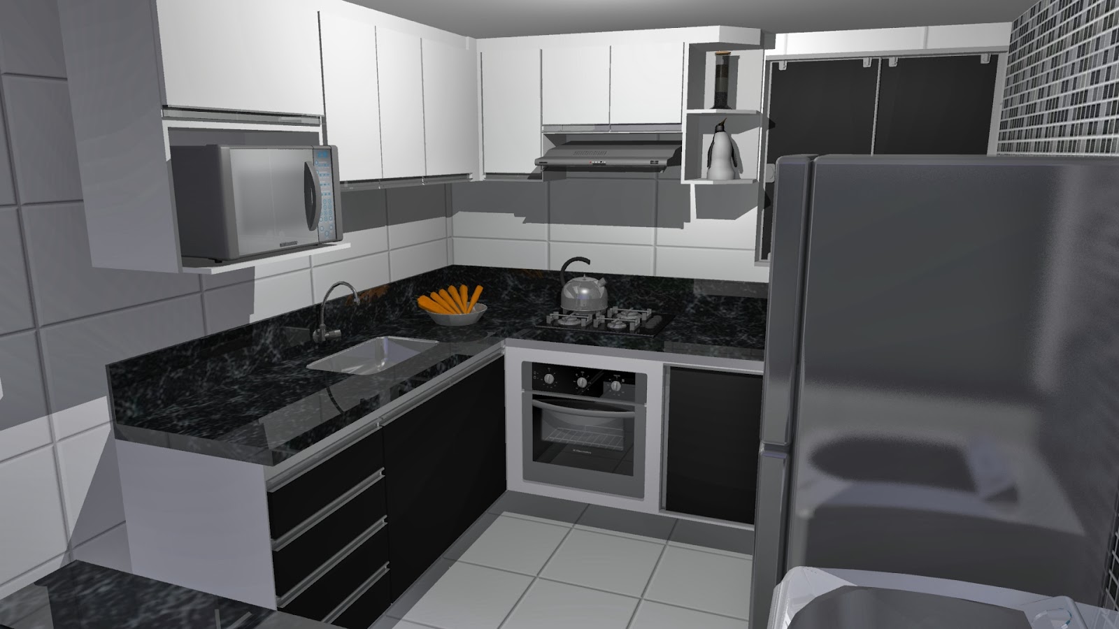 #794910 Campi Designer de interiores: Projeto Cozinha tipo Americana 1600x900 px Projeto Cozinha Tipo Ilha #2707 imagens