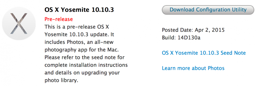 Mac OS X Yosemite 10.10.3 Beta 7 (Build-14D130a) Mac OS X Yosemite 10.10.3 Beta 7 (Build-14D130a)