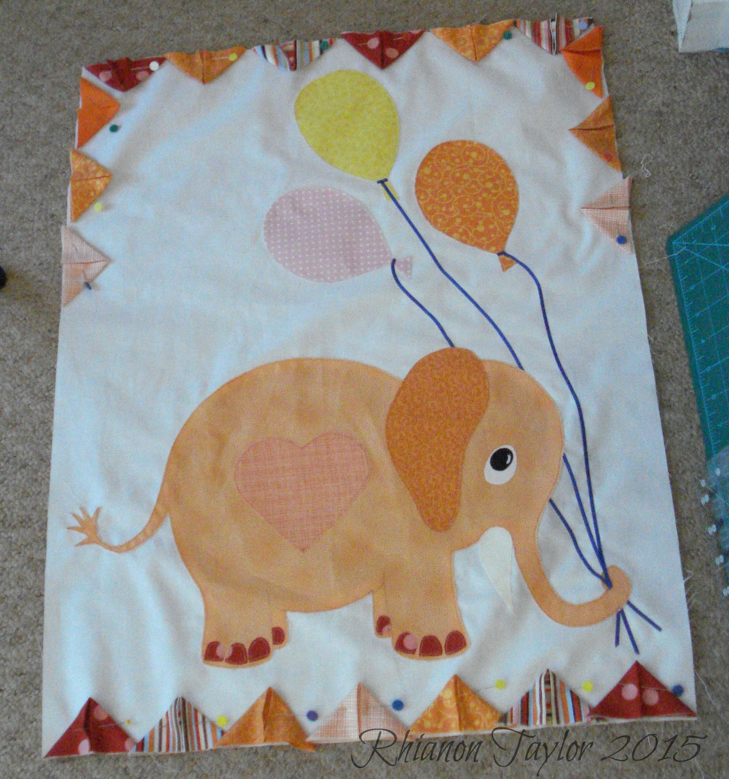 The Nifty Stitcher Penelope's Elephant Baby Quilt