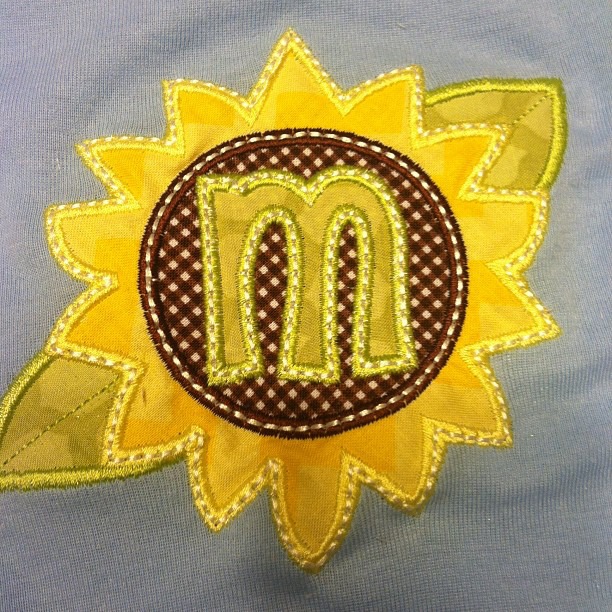 {sew southern} Ruffle Sunflower Dress with Monogram