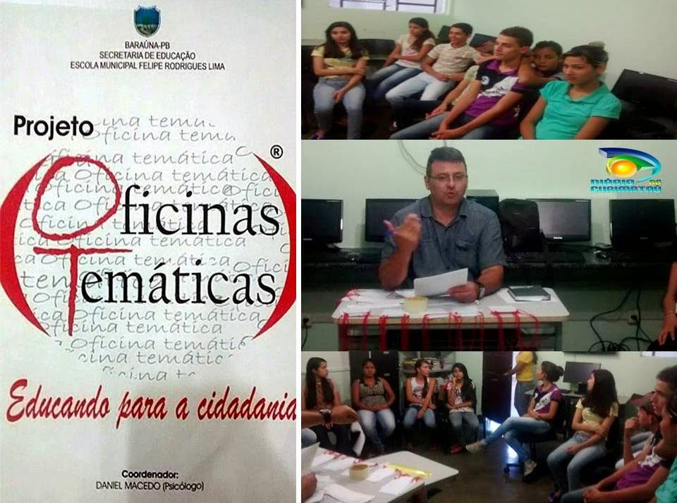 Oficinas Temáticas "Educando para a Cidadania" na EMEF Felipe Rodrigues de Lima em Baraúna