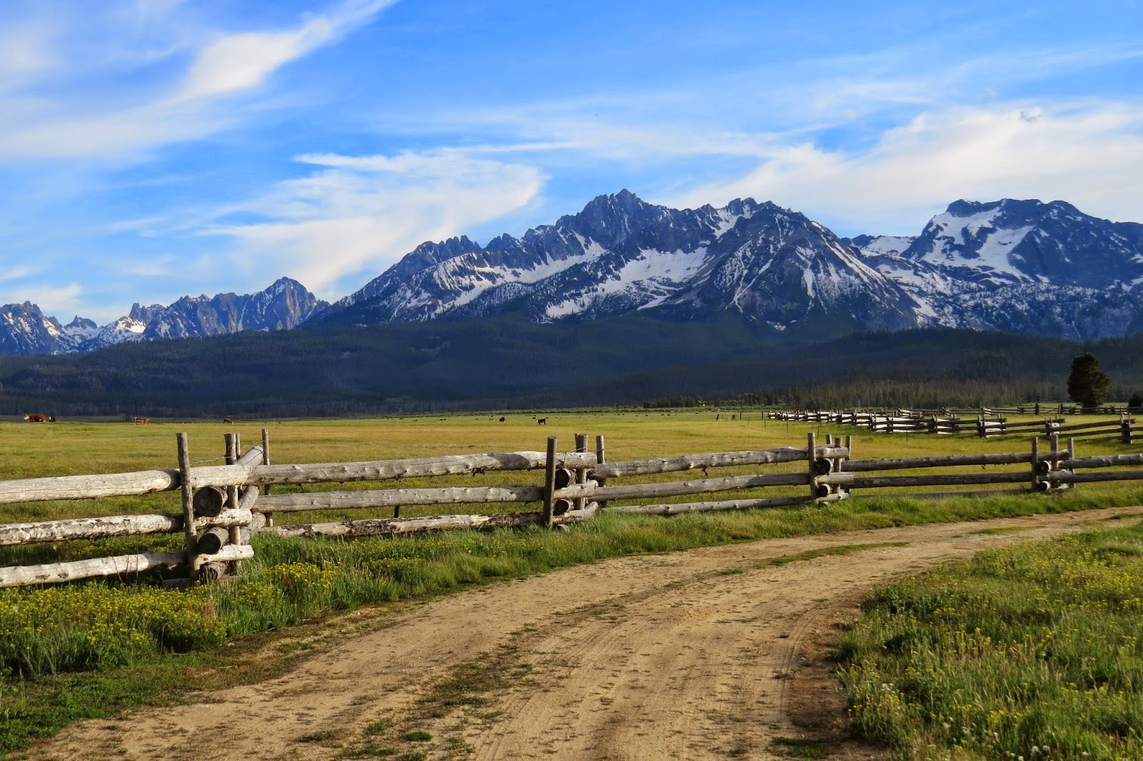 Sawtooth Mountains in Stanley, Idaho