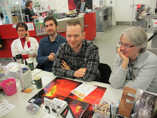 Anna Wiking, Mikael Hammarlund, Björn Wirén och Astrid Ahlberg på Kronobergs bokmässa