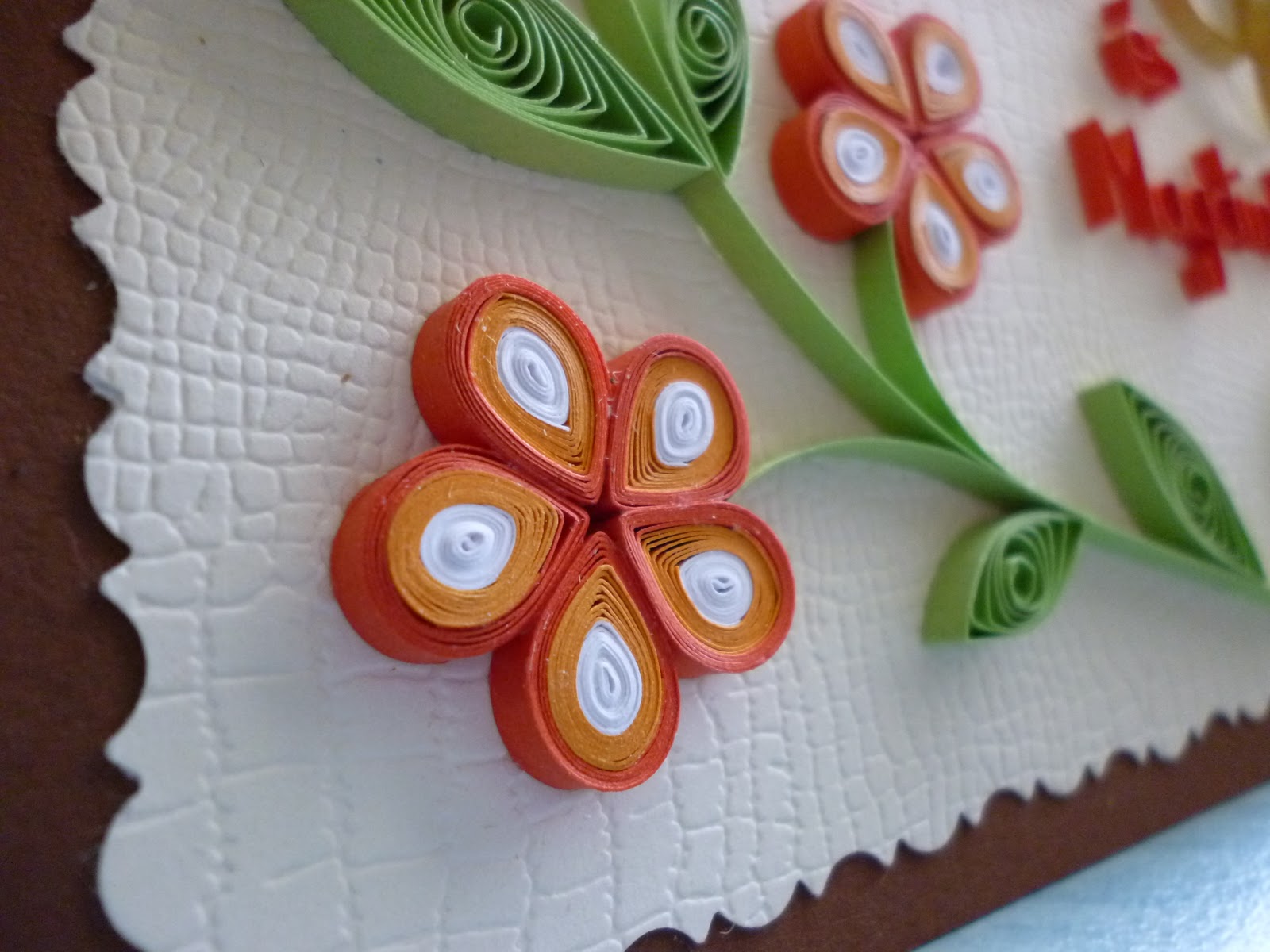 Papírvilág quilling üdvözlet / quilled greeting card