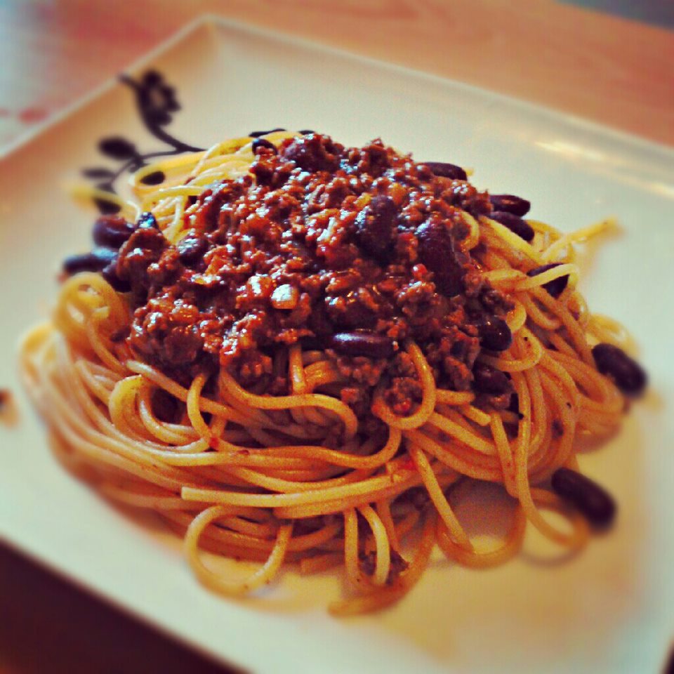 [FATY] CookBook Omnomnom Chilli con carne on spaghetti
