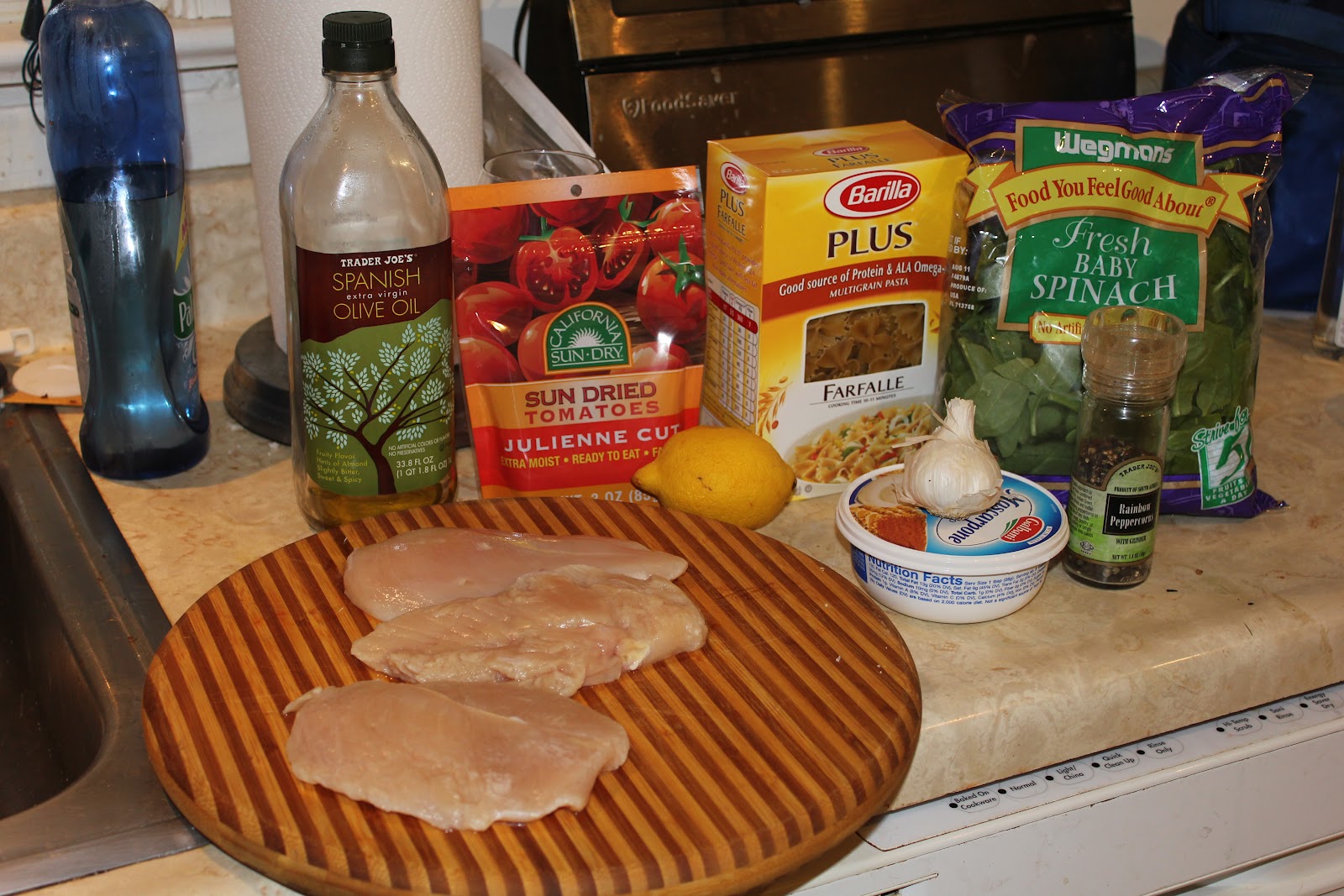 Jen's Food Adventures Pasta With Mascarpone, Chicken, SunDried