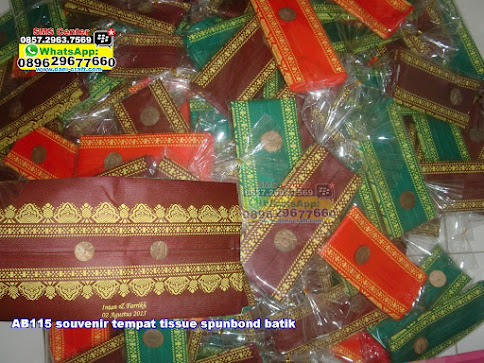 souvenir tempat tissue spunbond batik jual