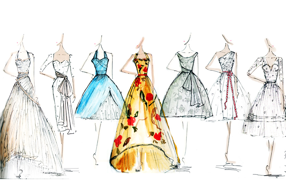 alexandra king vintage inspired clothing sketches bridal 2012 clothing sketches