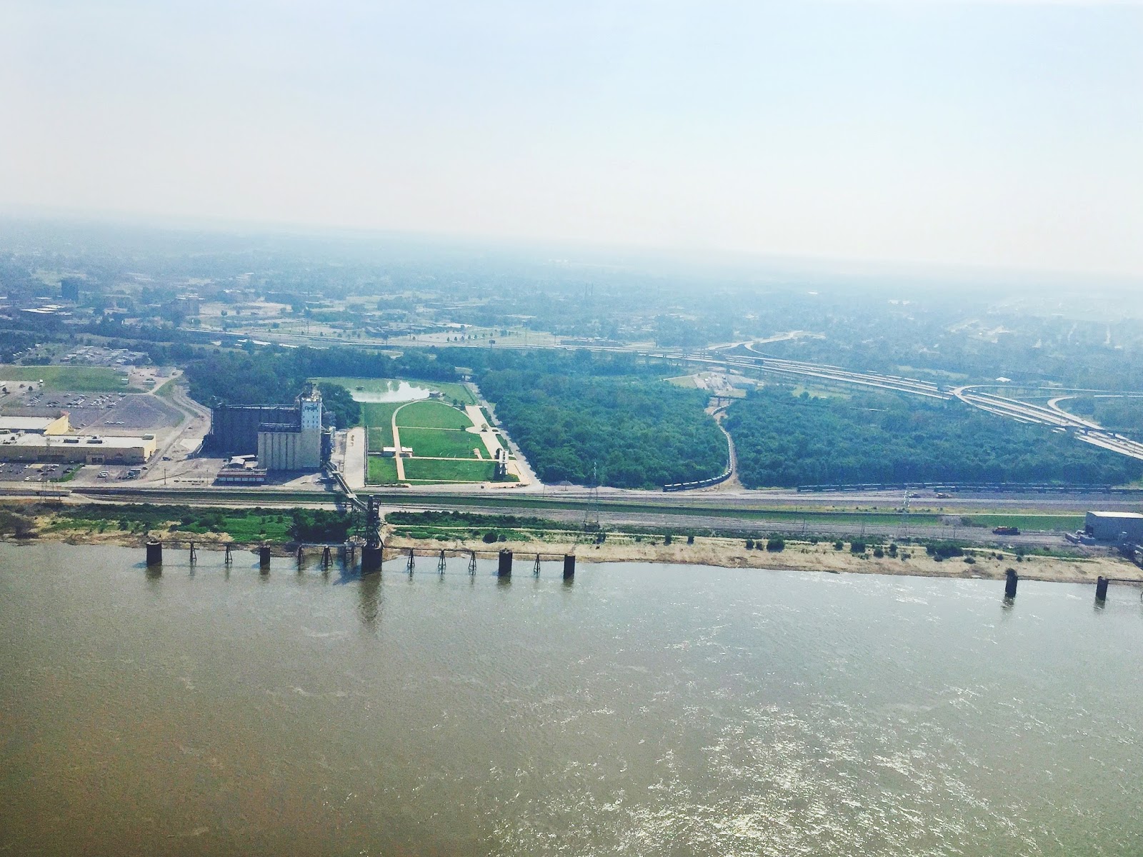 View of East St. Louis and the Mississippi