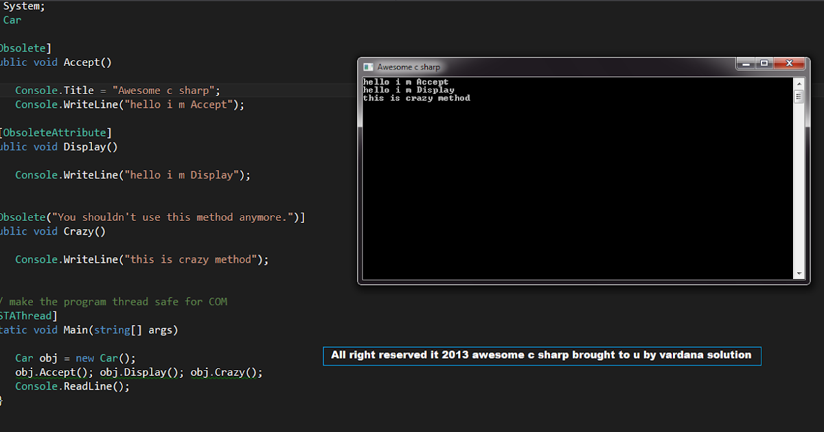 awesome Csharp: C# Attribute and reflection : awesome c sharp Reflection
