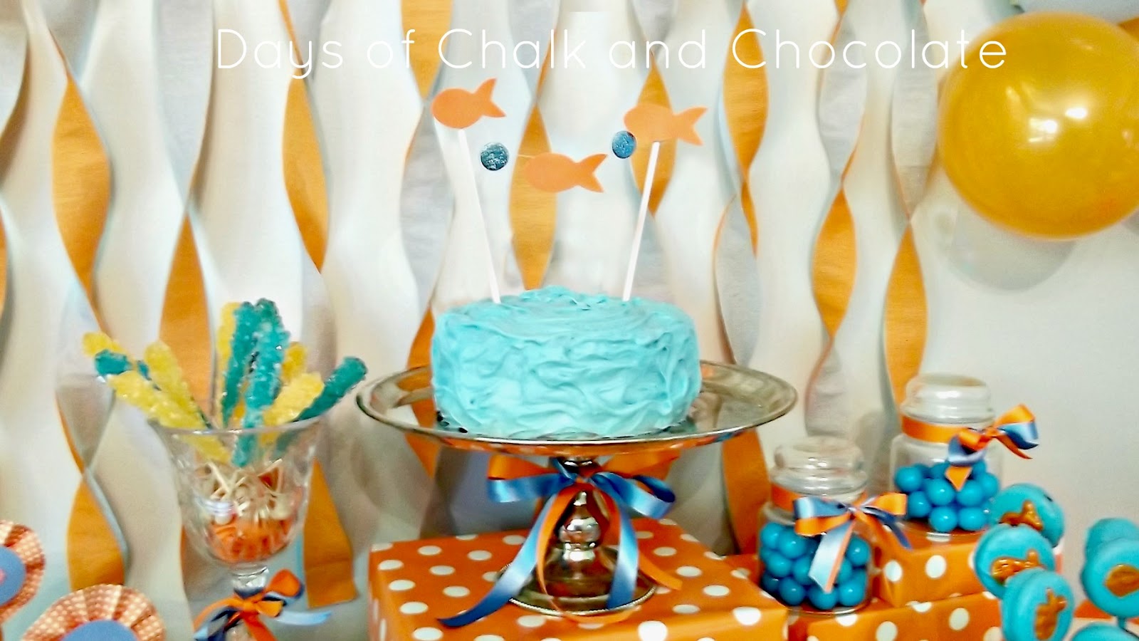 Ellie's Goldfish Birthday Party Days of Chalk and Chocolate