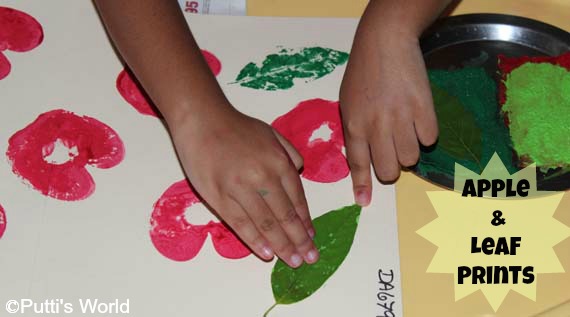 Apple and Leaf Prints Leaf Prints