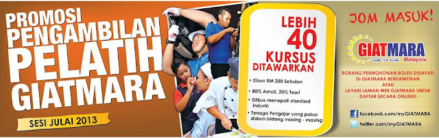 Permohonan Kemasukan GIAT MARA Sesi Julai 2013