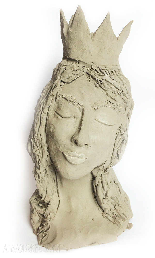 alisaburke air dry clay bookends