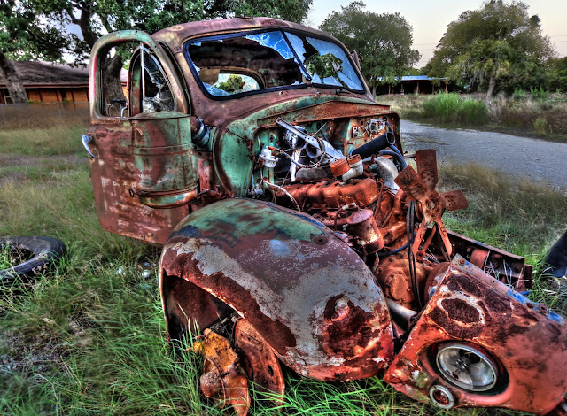 Rusty Abandoned tore down 1940's truck - Cedar Park, Texas Rusty Abandoned tore down 1940's truck - Cedar Park, Texas