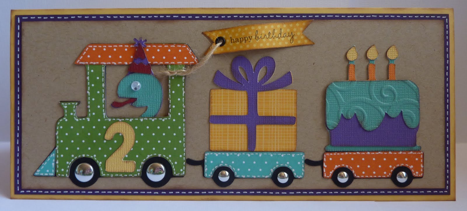 crafting with katie pop up train birthday card