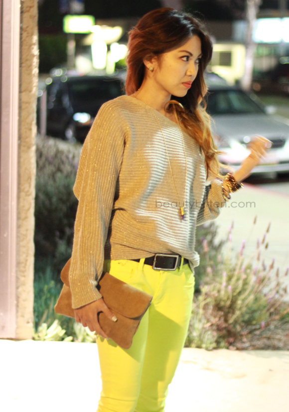 Lookbook Neon Yellow Pants beautybitten a personal style & beauty blog