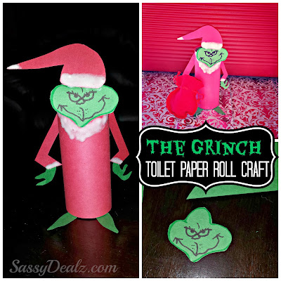 grinch christmas toilet paper roll craft