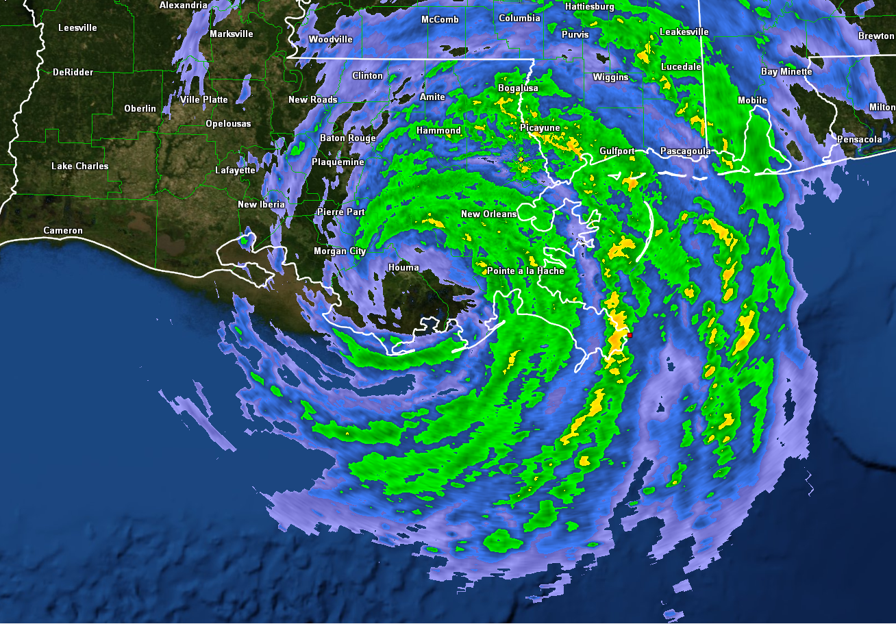 The Original Weather Blog: Isaac Still Battering Louisiana and Mississippi...