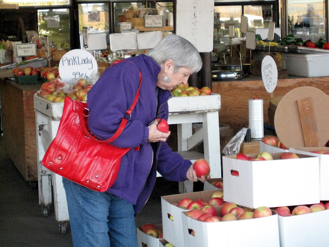 Nancy Selecting The Apples To Take Home