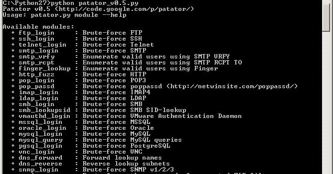 Brute Force Attacks With Patotor