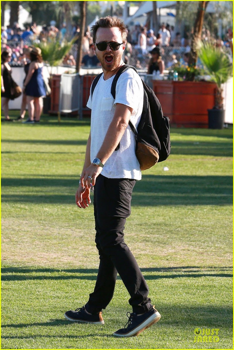 Celeb Diary Aaron Paul at 2014 Coachella Music Festival