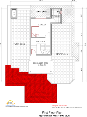 House plan and elevation 201 Square Meter (2165 Sq. Ft)