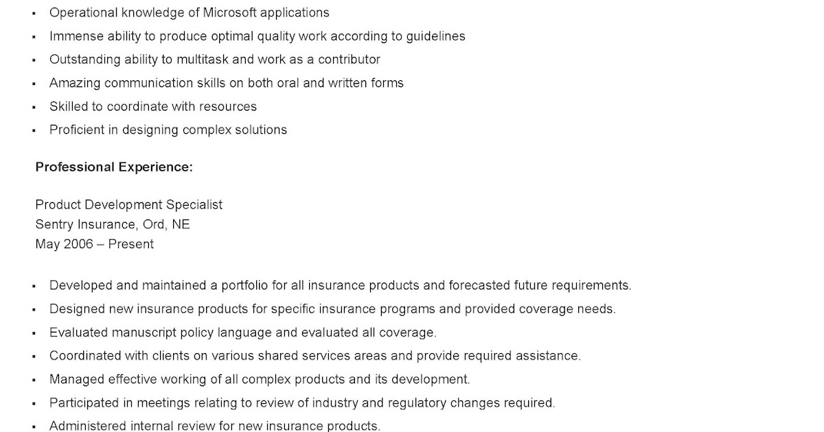 product specialist resume samples