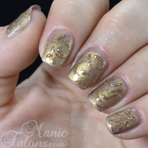 Antique Nails with Madam Glam Gel Polish Metallic Nude and My Jewels