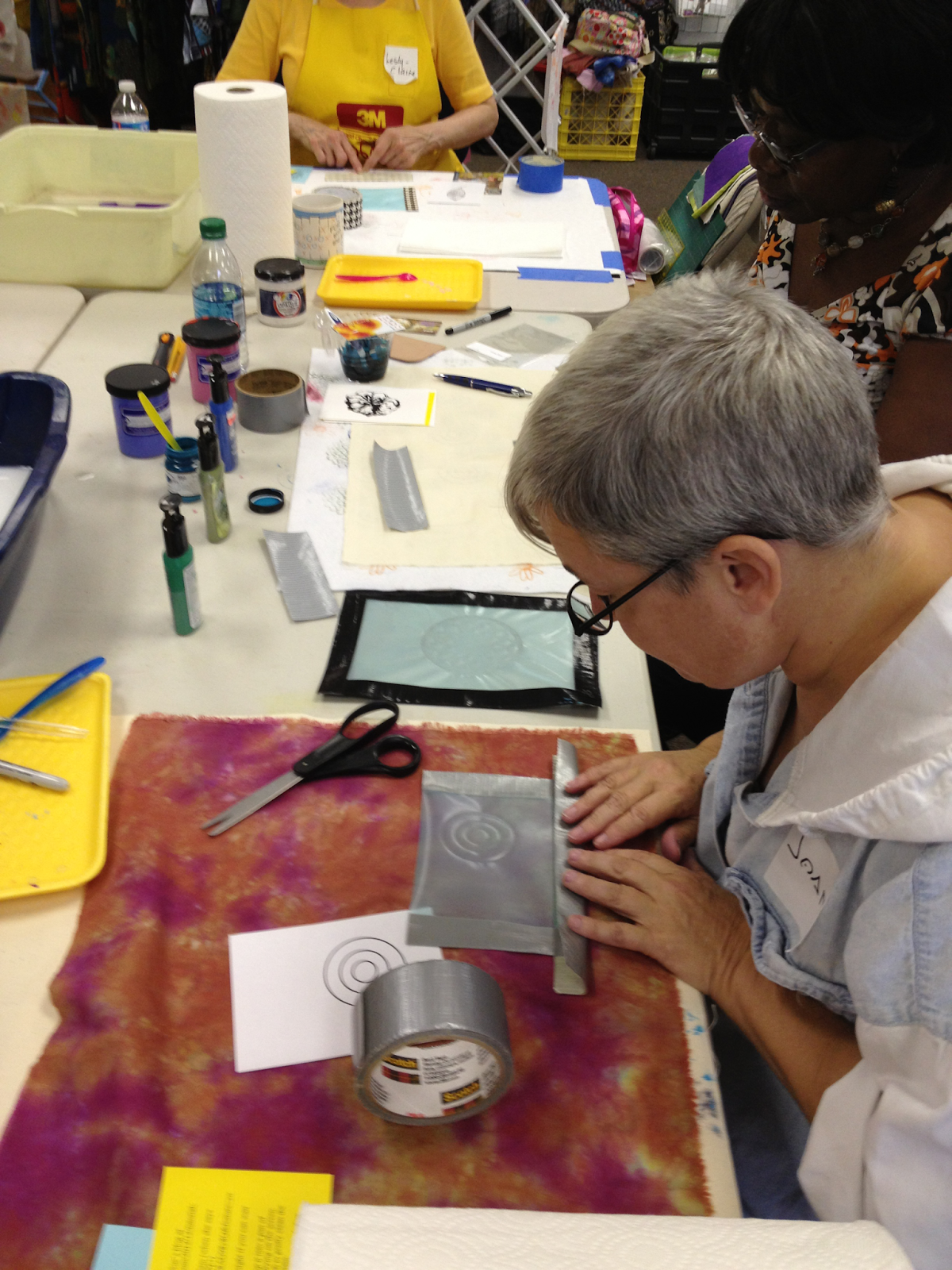 Thread, Fiber, Fabric, Paint Another Fun Screen Printing Class!