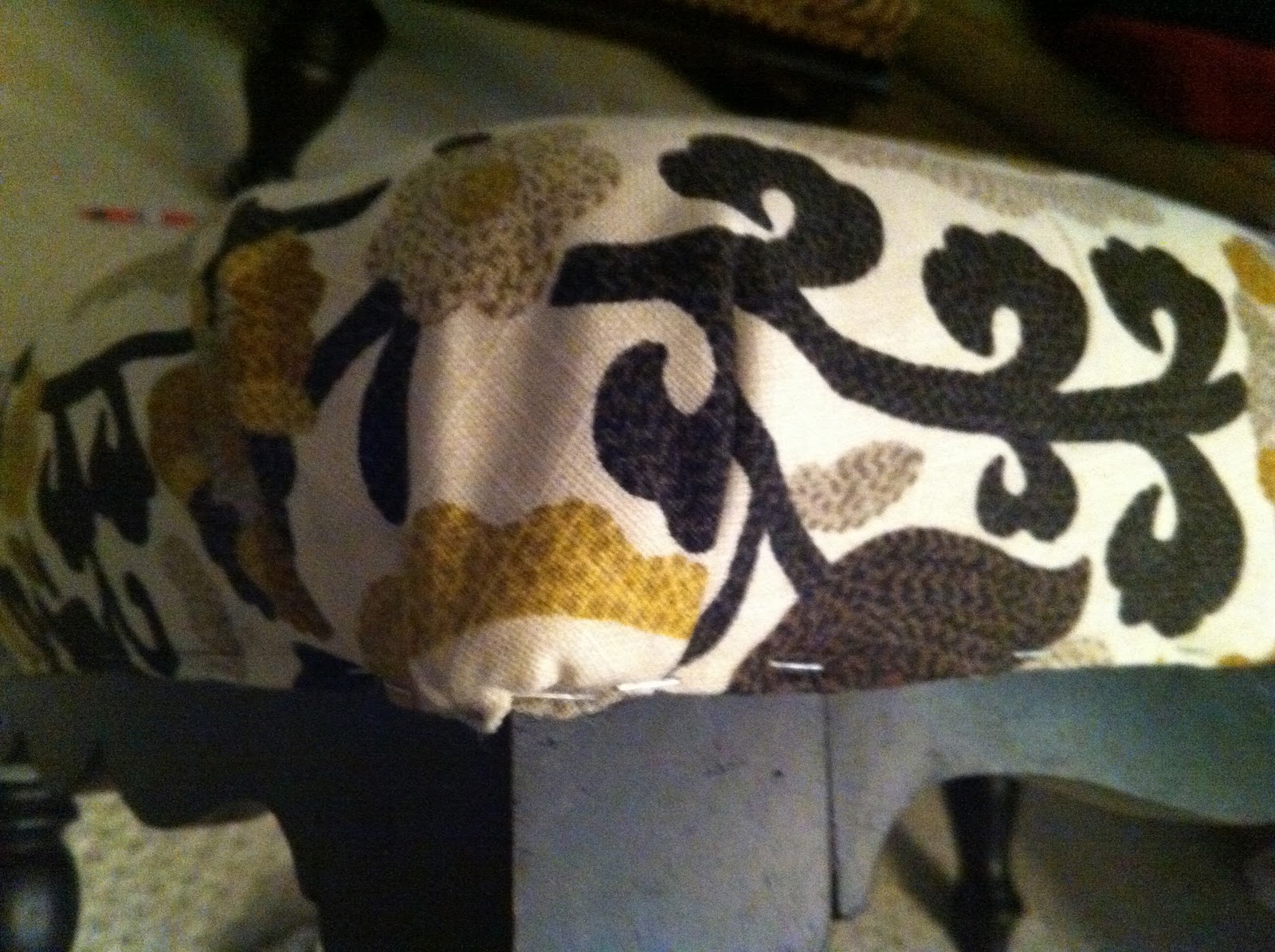 expressive style DIY Recovering a footstool or ottoman