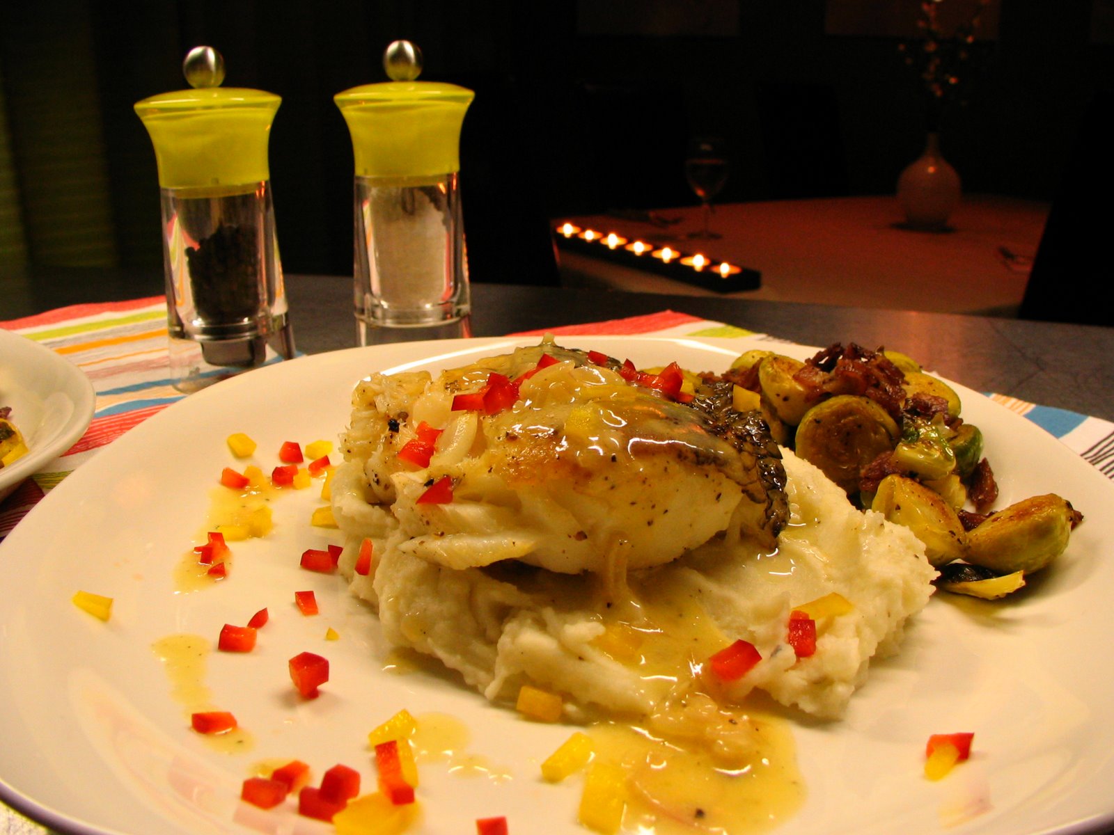 la boite à bouffe Bar du chili rôti sauce au beurre blanc et Chardonnay