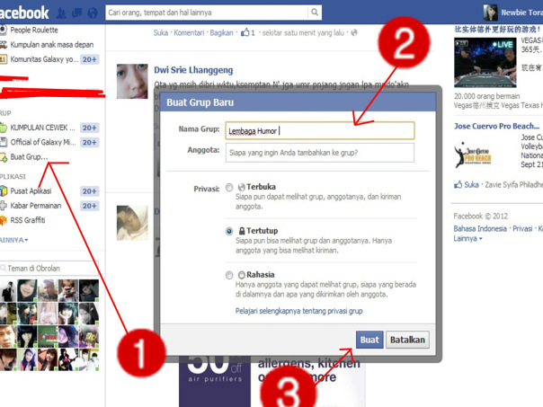 boiklop: Cara Membuat Group di Facabook (Grup FB)