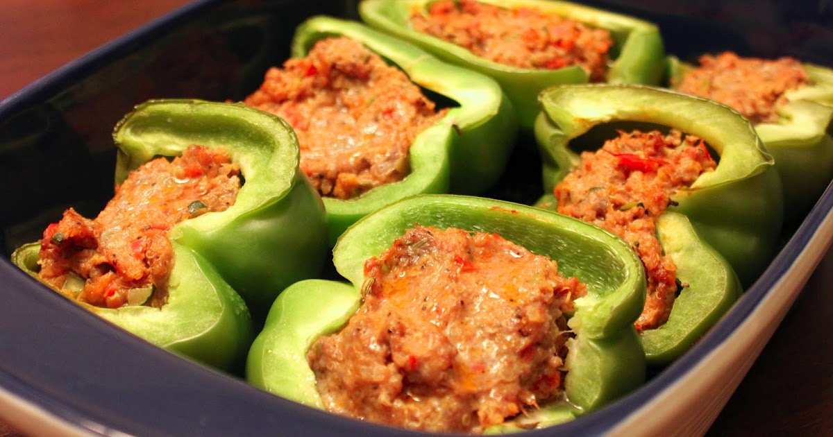 just a fork and a spoon turkey sausage & quinoa stuffed peppers