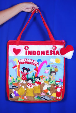 tas lukis kreasi flanel(tema: HUT Kemerdekaan RI)