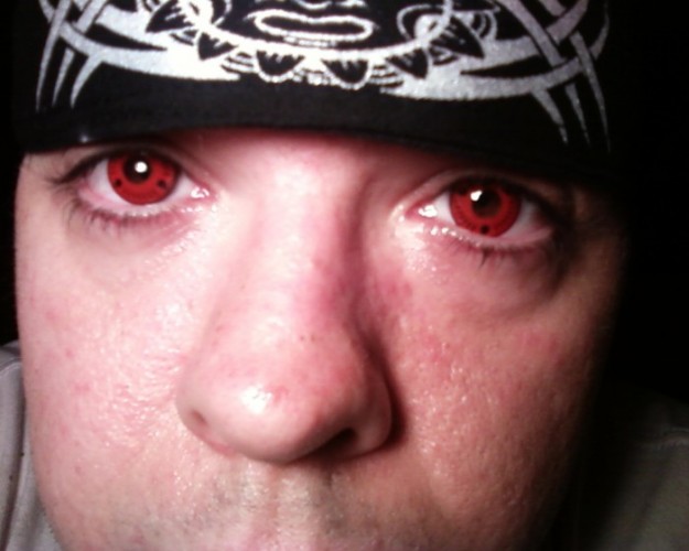 Awesome Red Contact Lenses lunar eclipse and lindsay lohan