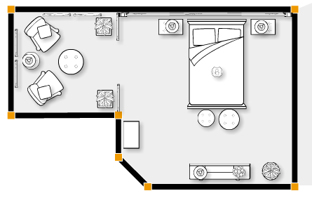 Foundation Dezin amp; Decor: Bedroom layout with furniture setting.