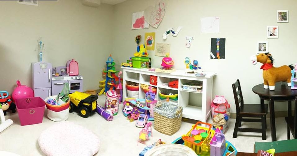 Grace and Josie Toys, toys everywhere. Time for a playroom overhaul!