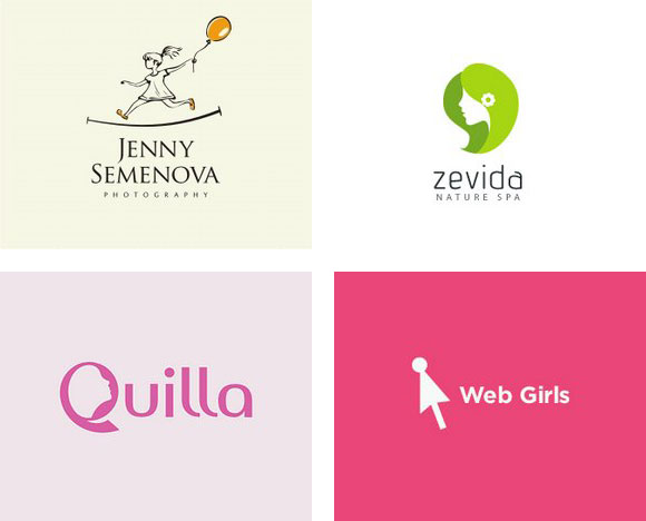 woman inspired logo designs