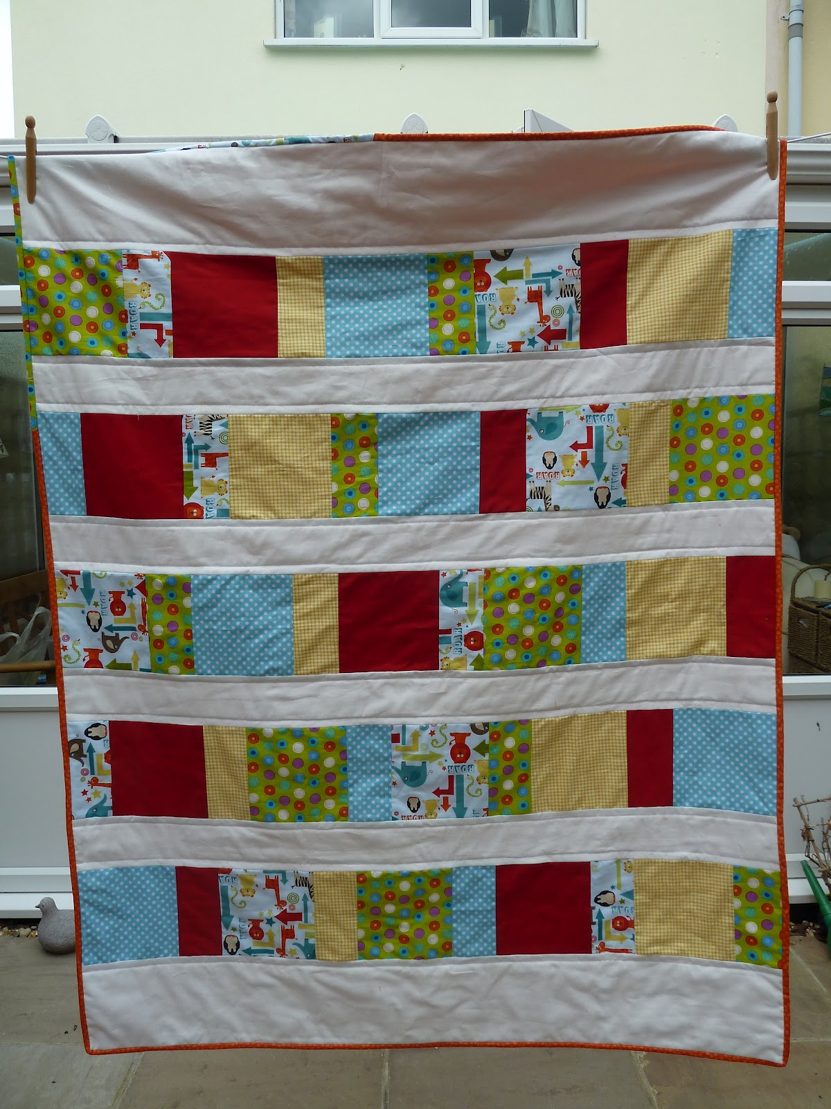 Judi Knits and Sews Linus Quilt Finished