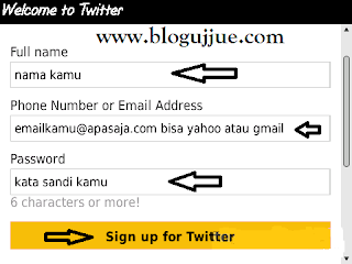 Cara Membuat Akun Twitter Langsung Dari Hp Cara Membuat Akun Twitter Langsung Dari Hp