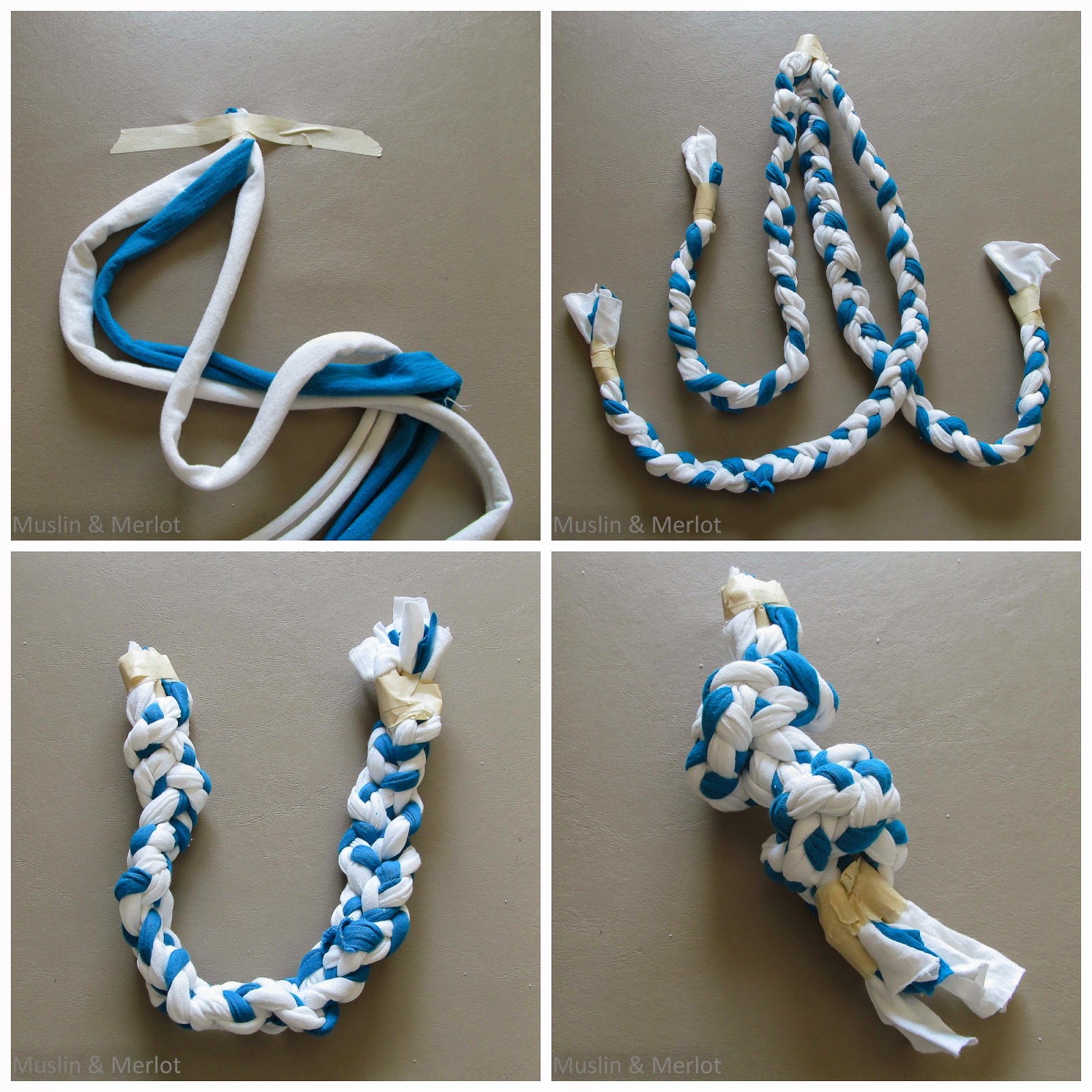 DIY Tshirt Dog Toy! Muslin and Merlot