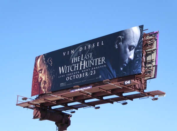 The Last Witch Hunter movie billboard Sunset Boulevard Last Witch Hunter movie billboard