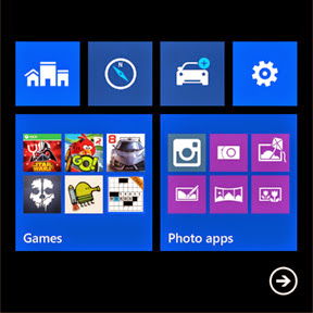 Windows Phone 8.1 Start Screen folders