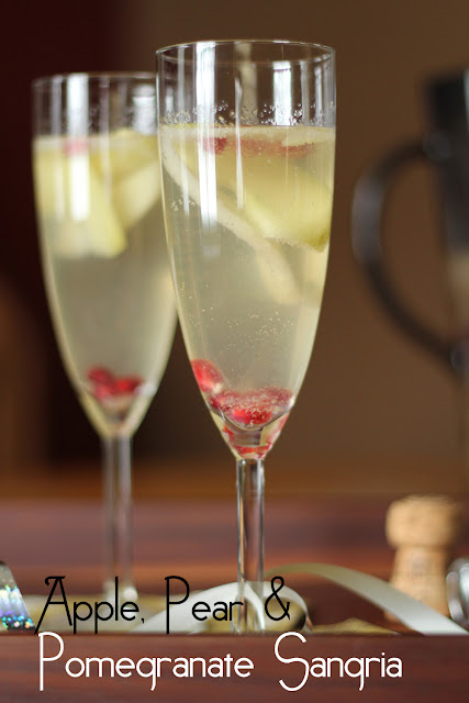 Apple, Pear & Pomegranate Sangria | sweetpeasandsaffron.com