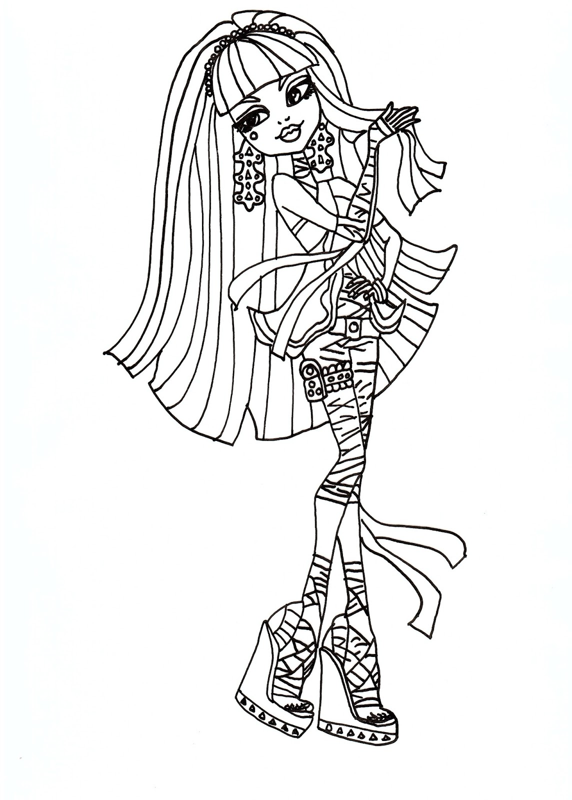 Free Printable Monster High Coloring Pages Cleo De Nile Coloring Sheet