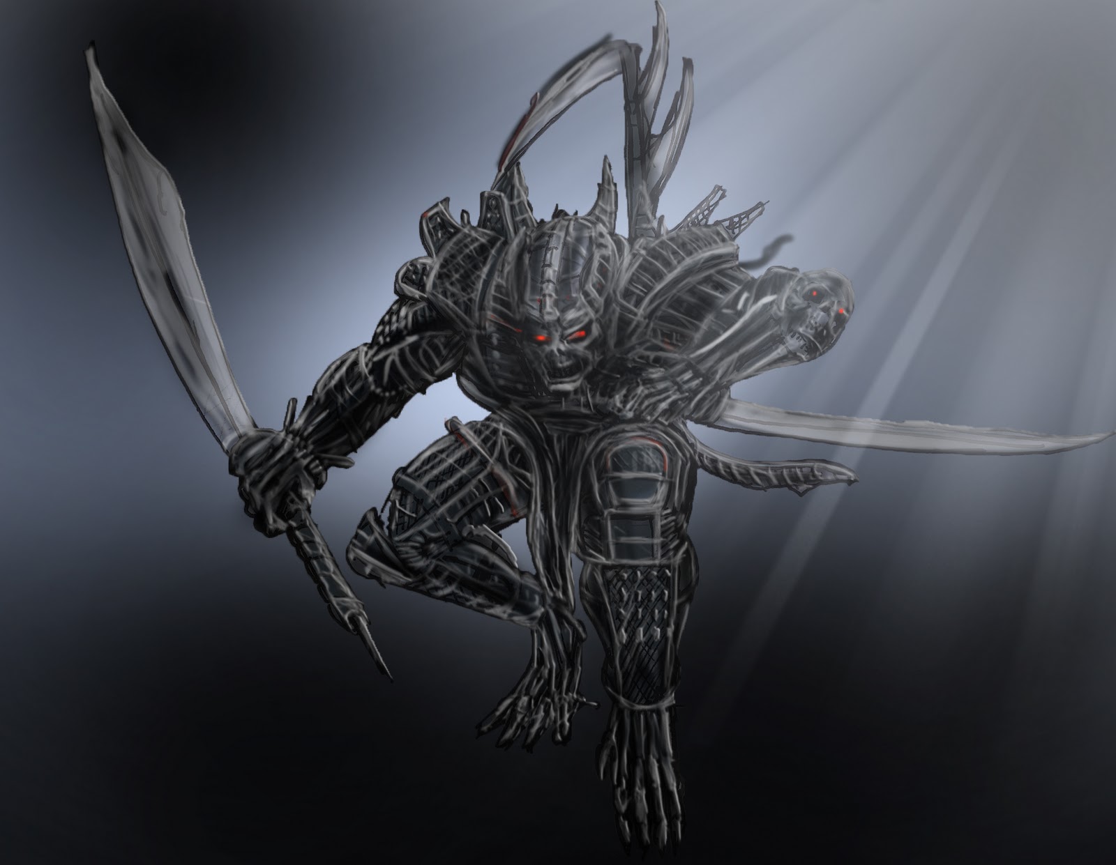 kaz 39 screativeblog ninja demon colored kaz art design