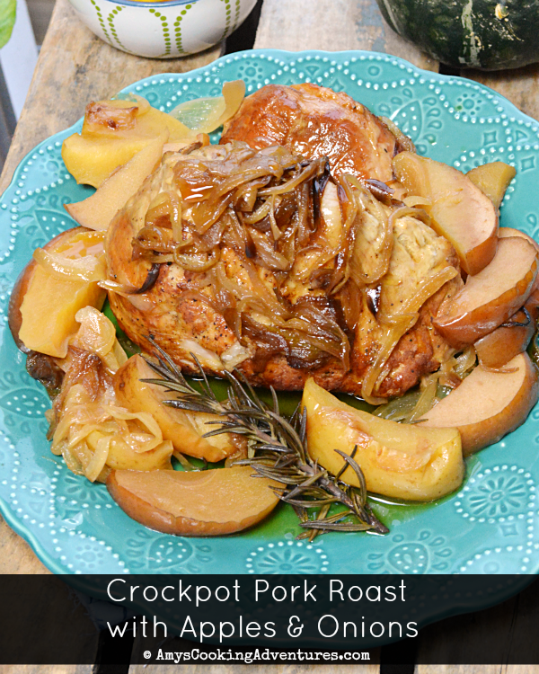 Crockpot Pork Roast with Apples & Onions