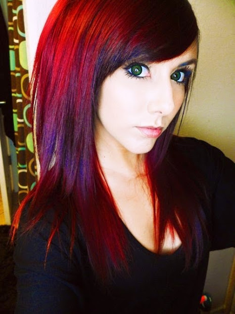 red violet hair color omg - inspiring
