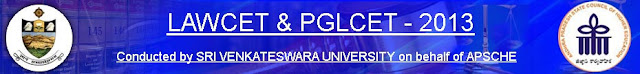 LAWCET-2013 &  PGLCET 2013 Hall ticket, Admit Card